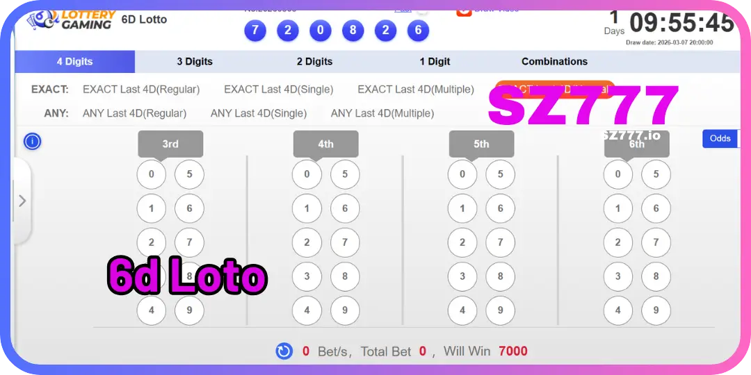 Sz777 Lottery - 6D Loto 123BET – Gabay sa Paglalaro at Mga Tips Para Manalo sa SZ777 2 inter face 6d Loto sz777